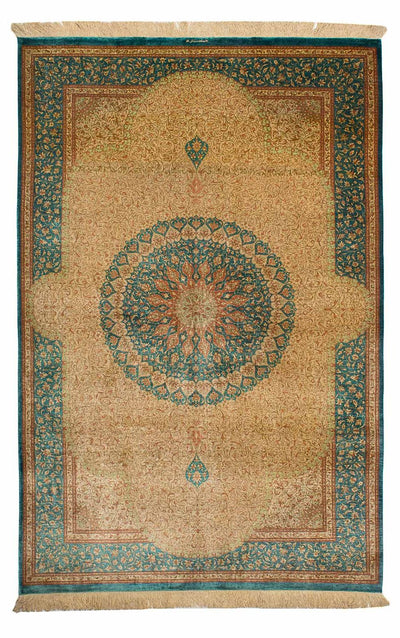 Tapis de Qom en soie Tapis 130x188cm - Tapis persan