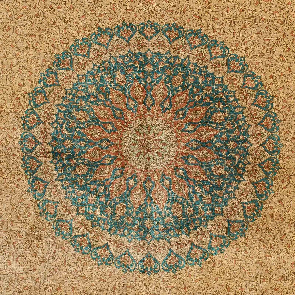 Tapis en soie - Ghom soie - Premium - 188 x 130 cm - beige