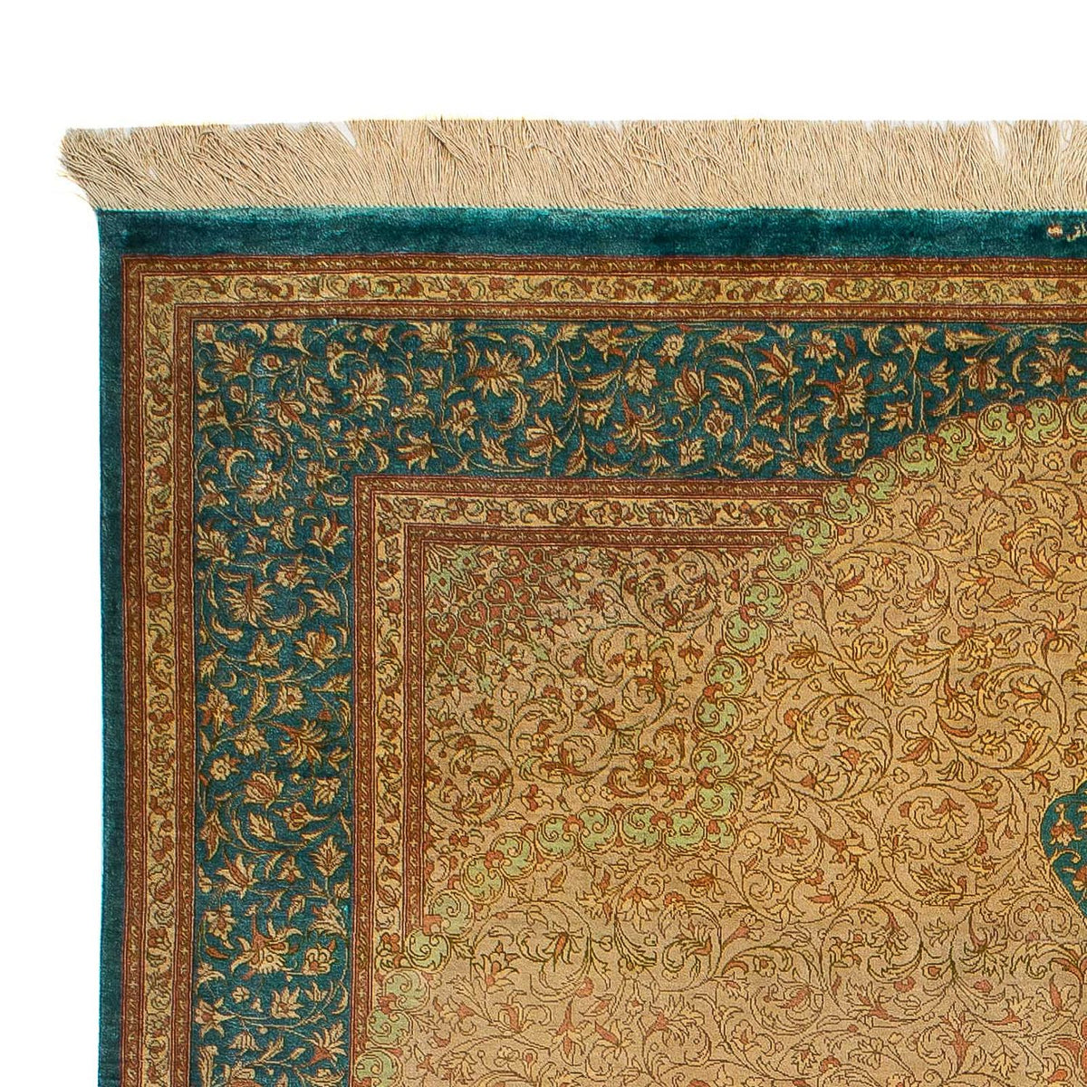 Tapis en soie - Ghom soie - Premium - 188 x 130 cm - beige