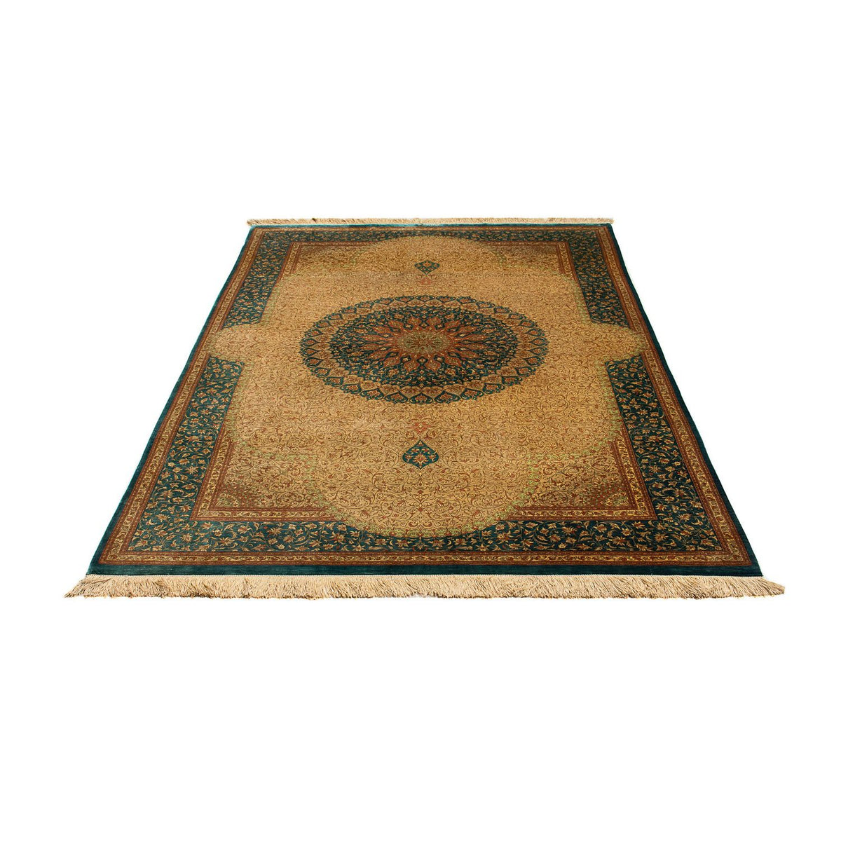 Tapis en soie - Ghom soie - Premium - 188 x 130 cm - beige