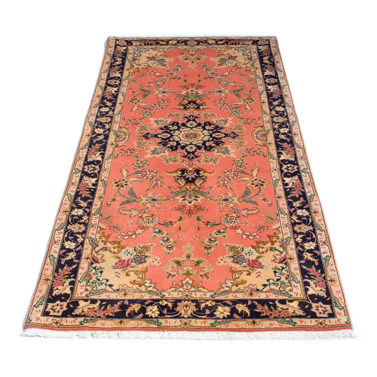 Tapis de couloir Tapis persan - Tabriz - Royal - 198 x 80 cm - rouge clair