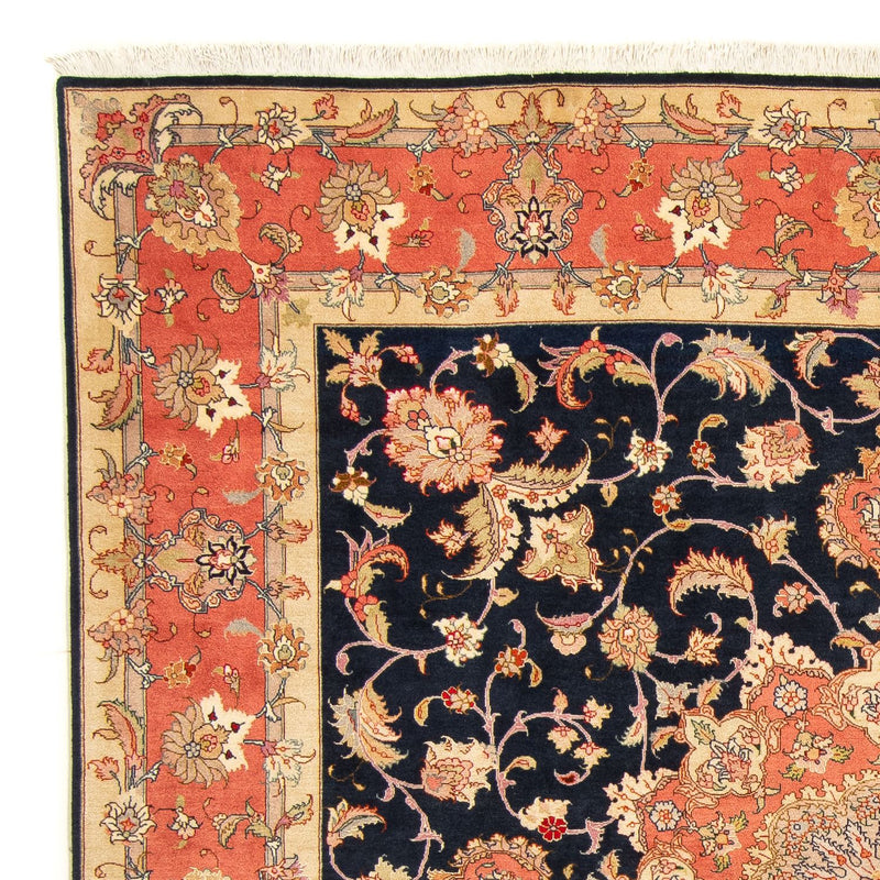 Tapis persan - Tabriz - Royal carré  - 202 x 202 cm - bleu foncé