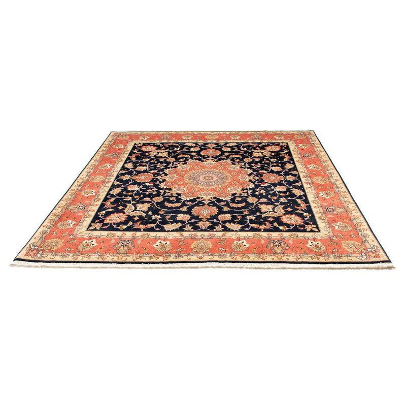 Tapis persan - Tabriz - Royal carré  - 202 x 202 cm - bleu foncé