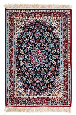 Tapis persan - Isfahan - Premium - 104 x 72 cm - rouge foncé