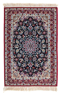 Tapis persan - Isfahan - Premium - 104 x 72 cm - rouge foncé