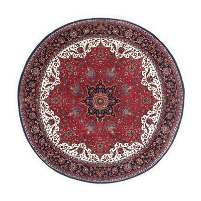 Tapis persan - Bidjar ronde  - 150 x 150 cm - rouge foncé