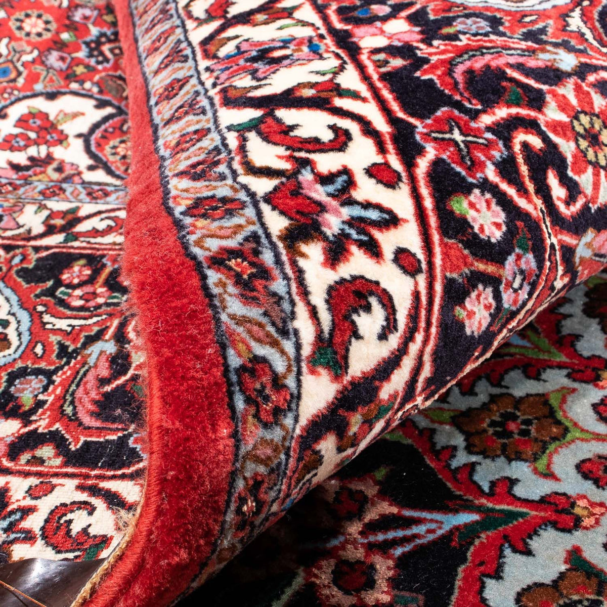 Tapis persan - Bidjar - 343 x 260 cm - rouge foncé