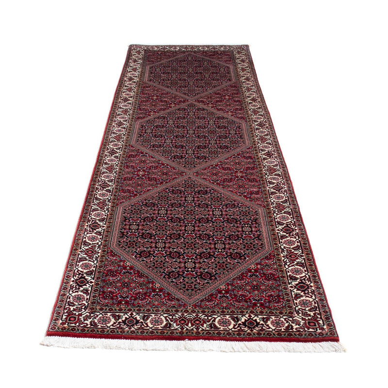 Tapis de couloir Tapis persan - Bidjar - 310 x 82 cm - rouge clair