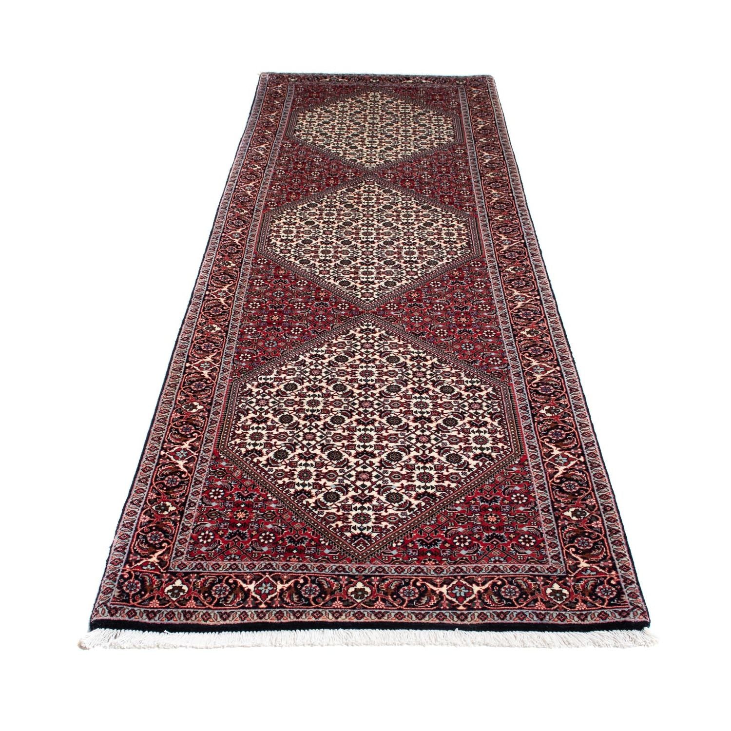 Tapis de couloir Tapis persan - Bidjar - 295 x 84 cm - beige