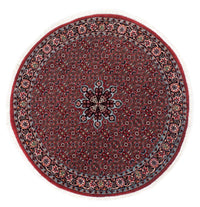Tapis persan - Bidjar ronde  - 120 x 120 cm - rouge foncé