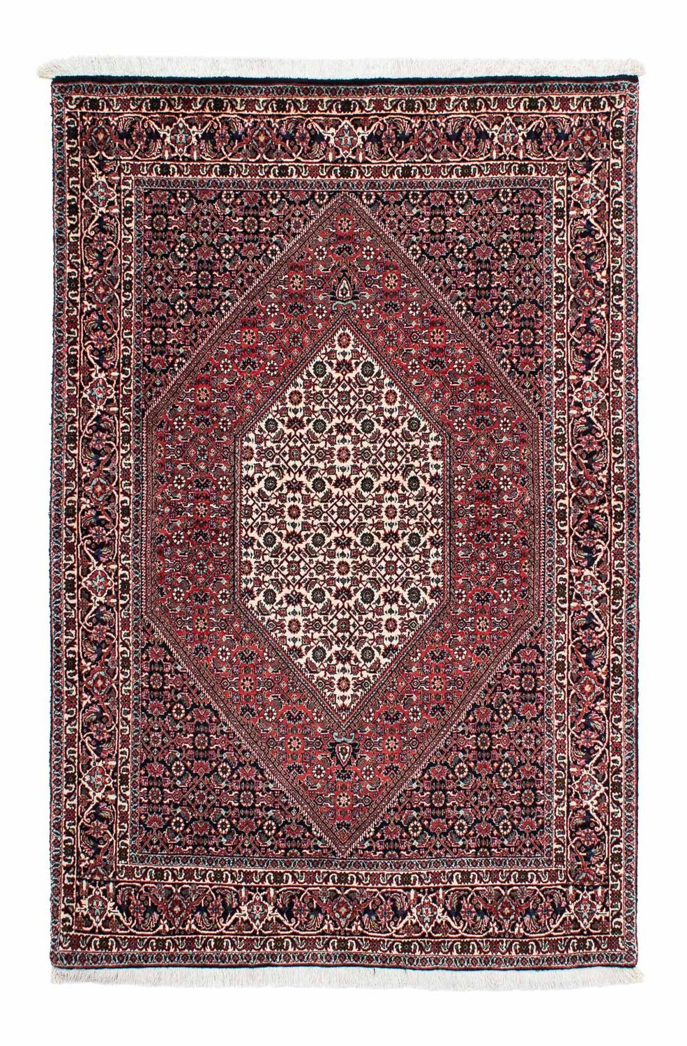 Tapis persan - Bidjar - 194 x 132 cm - bleu foncé