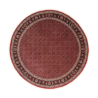 Tapis persan - Bidjar ronde  - 250 x 250 cm - rouge foncé