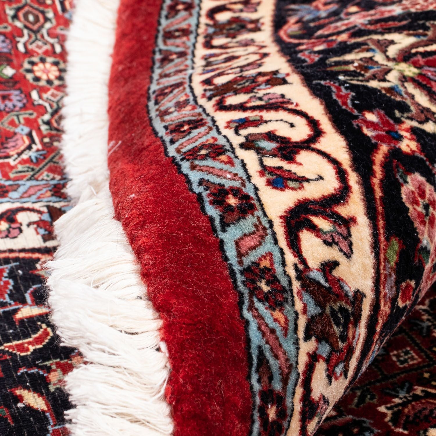 Tapis persan - Bidjar ronde  - 250 x 250 cm - rouge foncé