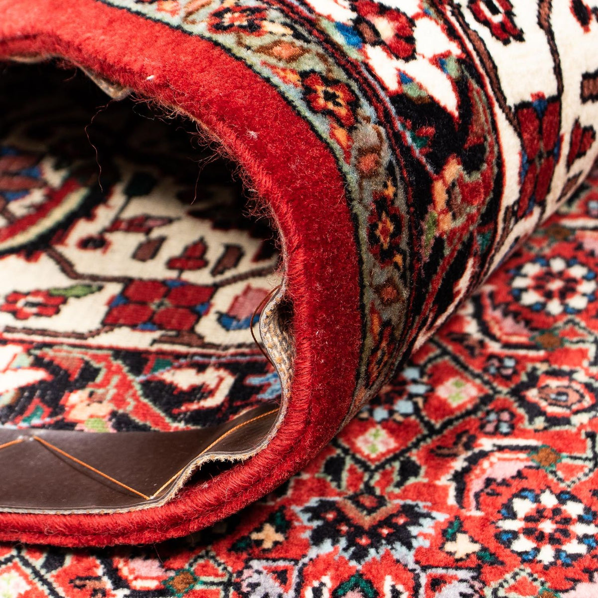 Tapis persan - Bidjar - 398 x 299 cm - rouge foncé