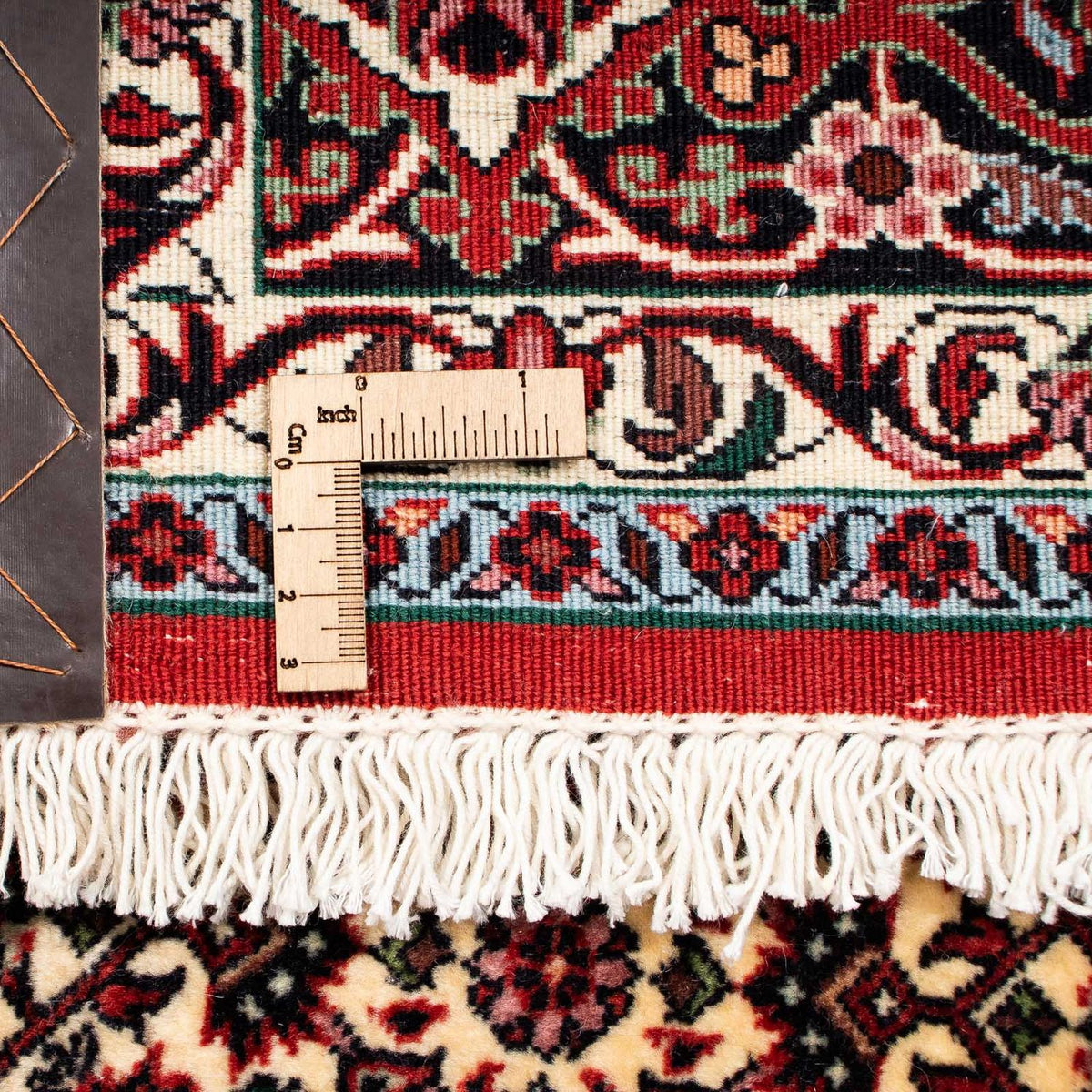 Tapis persan - Bidjar - 238 x 196 cm - rouge foncé