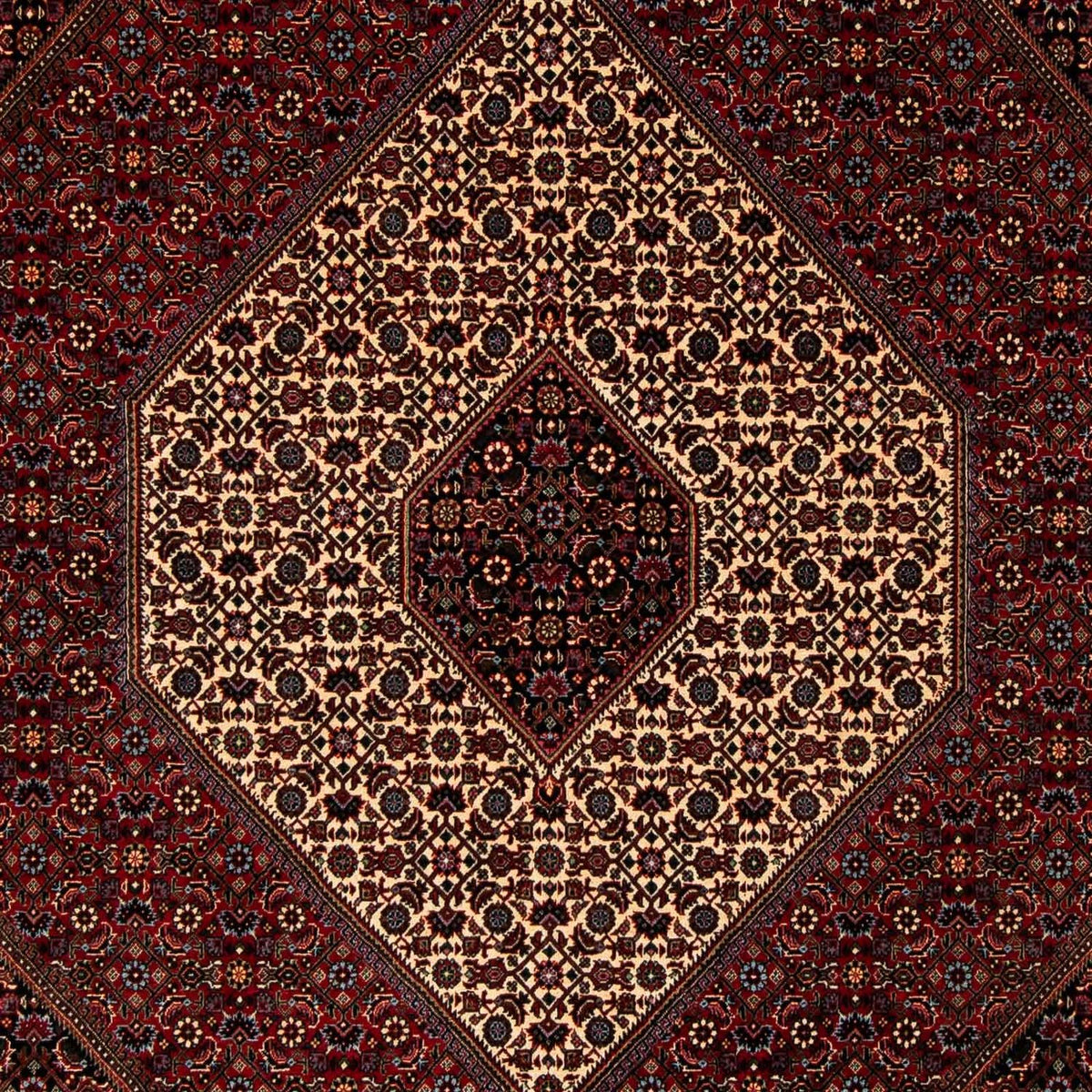 Tapis persan - Bidjar - 263 x 204 cm - rouge foncé