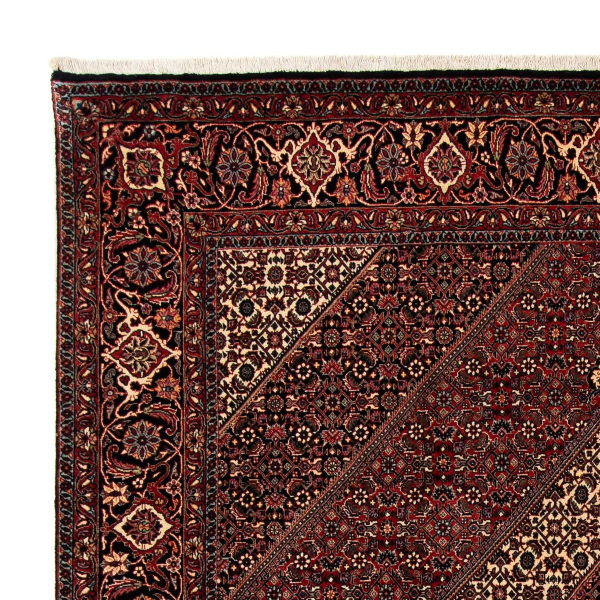 Tapis persan - Bidjar - 249 x 200 cm - rouge foncé