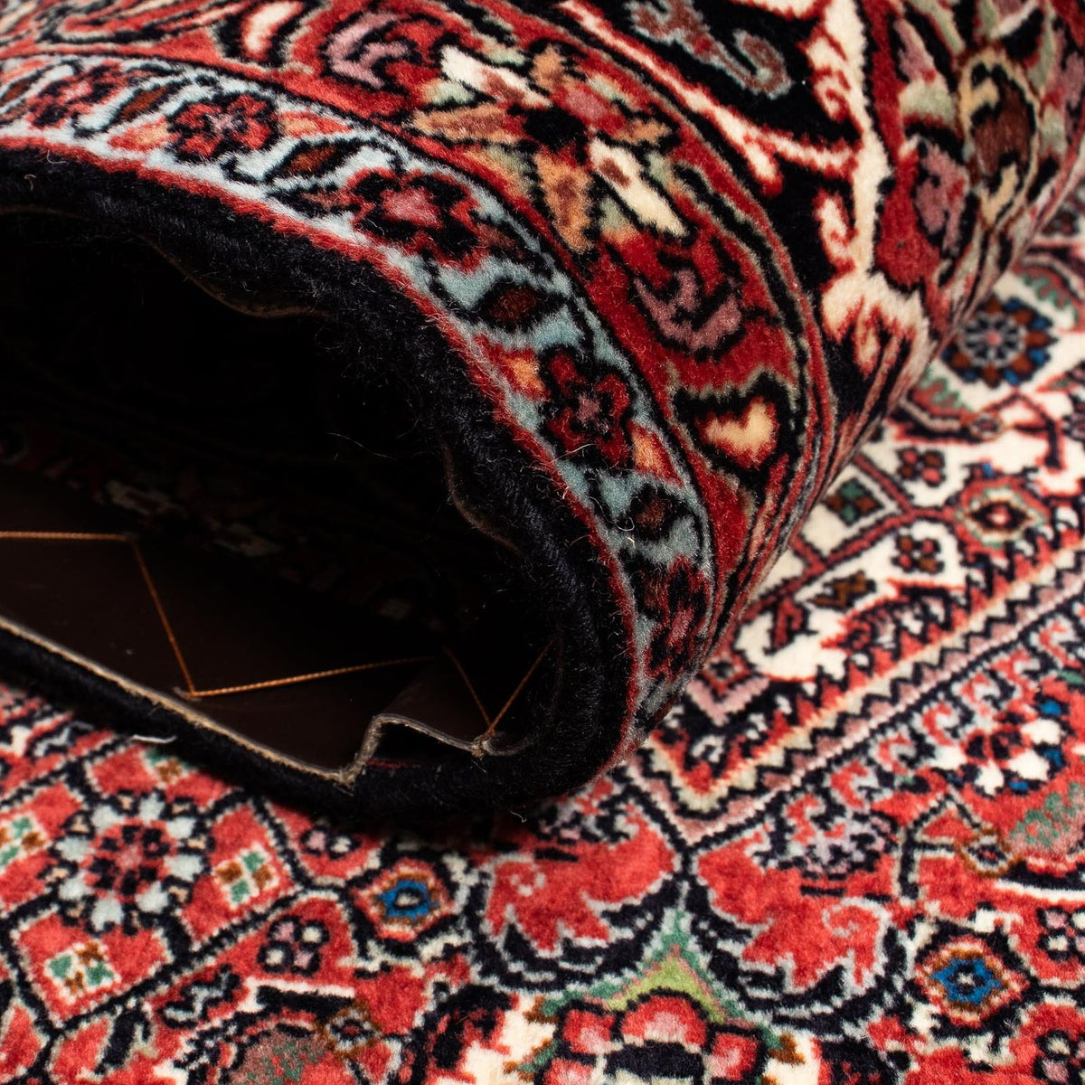 Tapis persan - Bidjar - 249 x 200 cm - rouge foncé