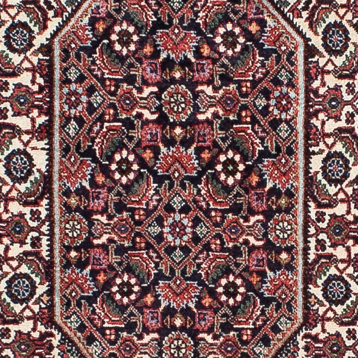 Tapis persan - Bidjar - 206 x 132 cm - rouge clair