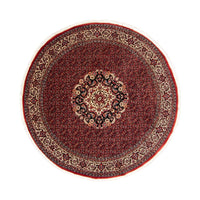 Tapis persan - Bidjar ronde  - 205 x 205 cm - rouge foncé