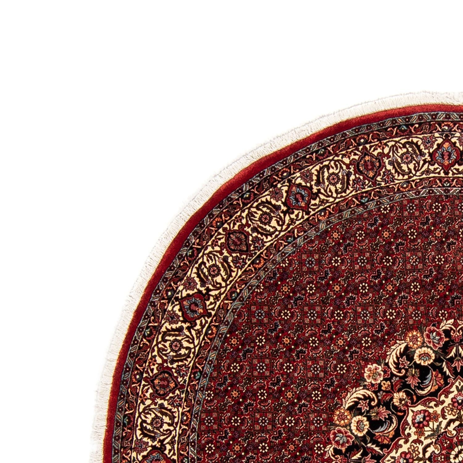 Tapis persan - Bidjar ronde  - 205 x 205 cm - rouge foncé