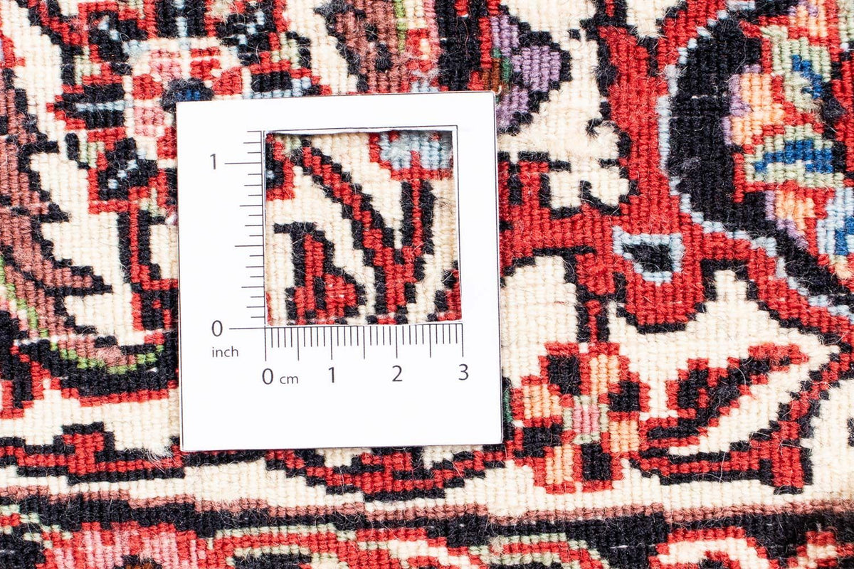 Tapis persan - Bidjar ronde  - 205 x 205 cm - rouge foncé