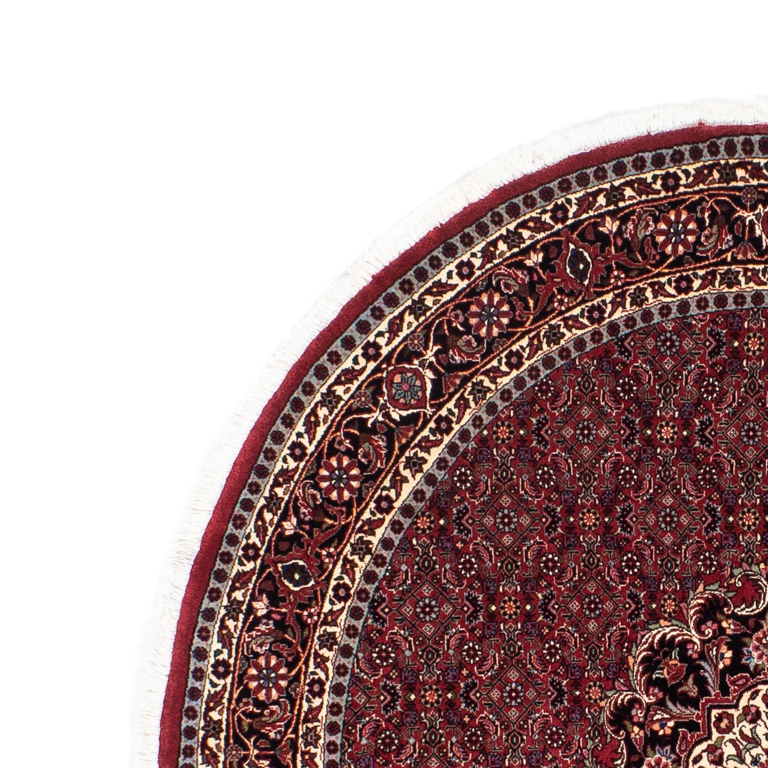 Tapis persan - Bidjar ronde  - 154 x 154 cm - rouge foncé