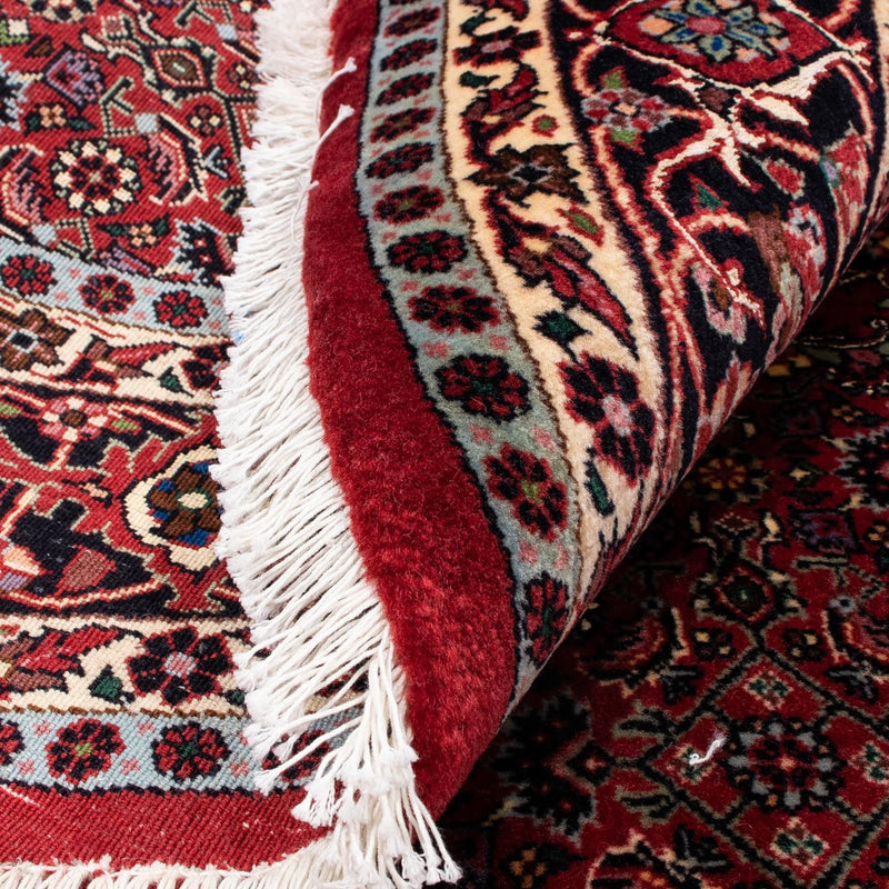 Tapis persan - Bidjar ronde  - 154 x 154 cm - rouge foncé