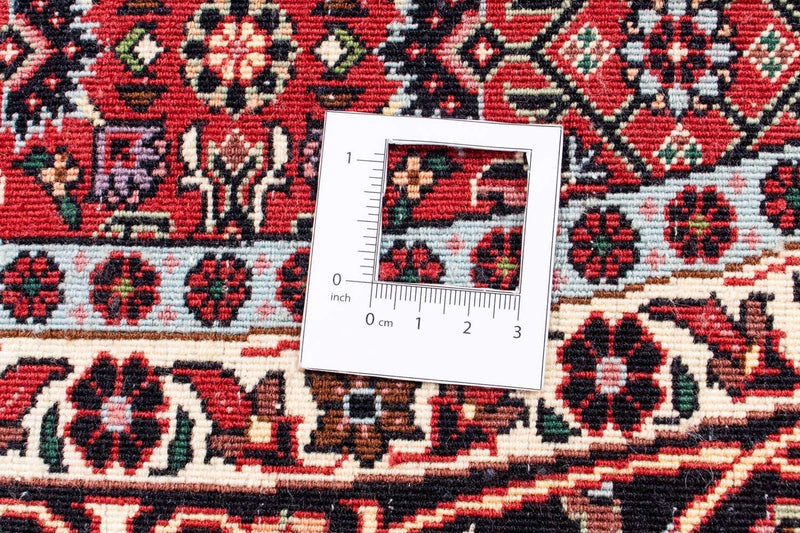 Tapis persan - Bidjar ronde  - 154 x 154 cm - rouge foncé
