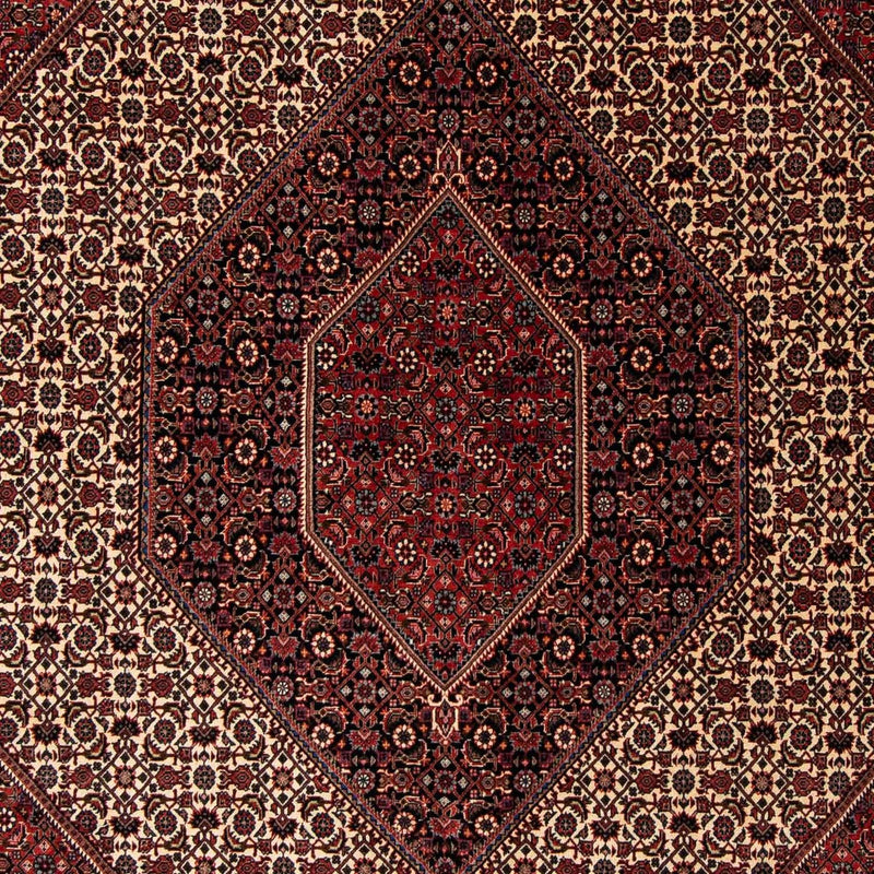 Tapis persan - Bidjar - 245 x 202 cm - rouge foncé