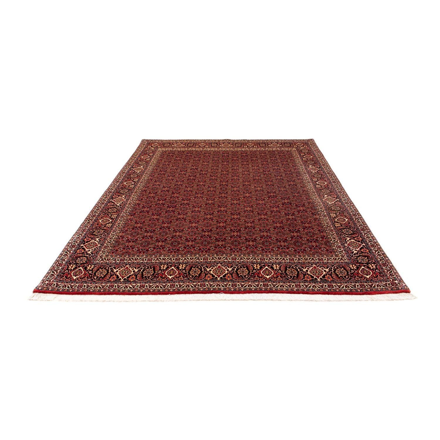 Tapis persan - Bidjar - 256 x 202 cm - rouge foncé