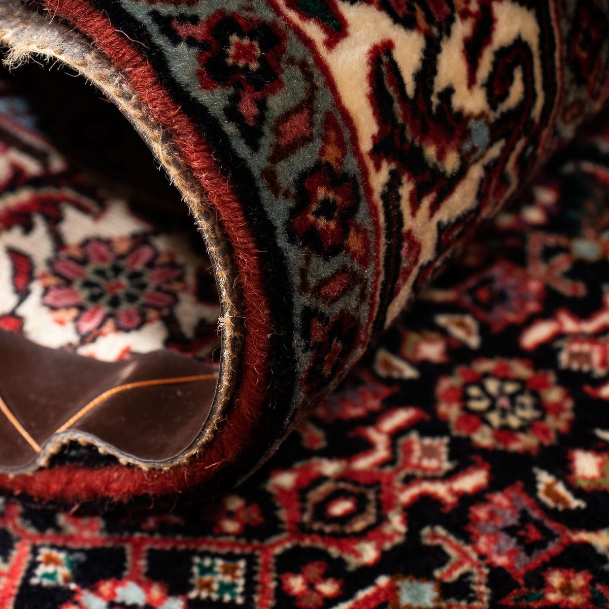 Tapis de couloir Tapis persan - Bidjar - 198 x 74 cm - rouge foncé