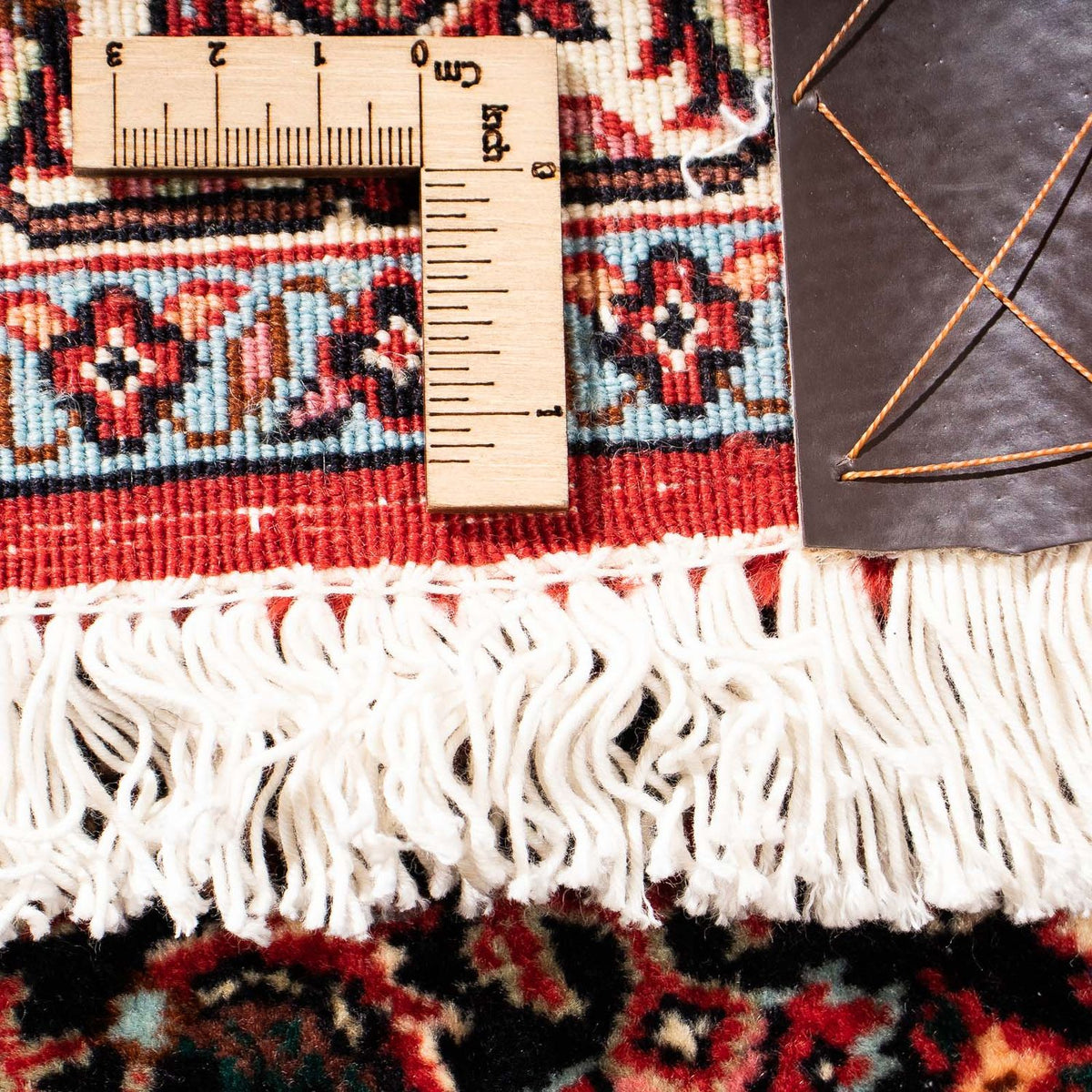 Tapis de couloir Tapis persan - Bidjar - 198 x 74 cm - rouge foncé