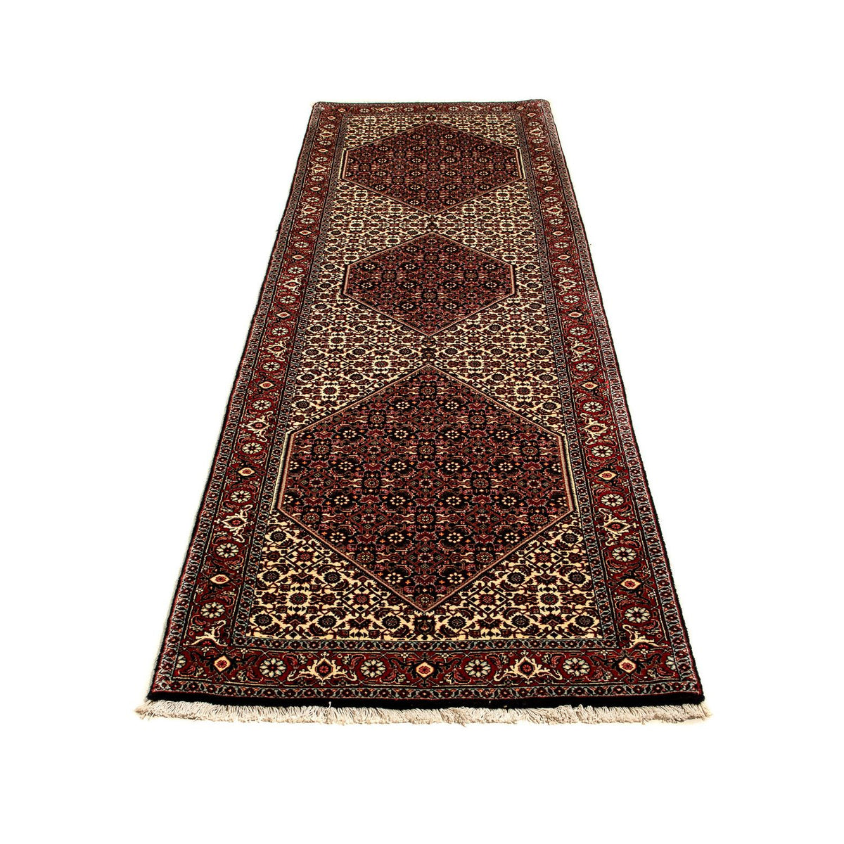 Tapis de couloir Tapis persan - Bidjar - 308 x 81 cm - multicolore