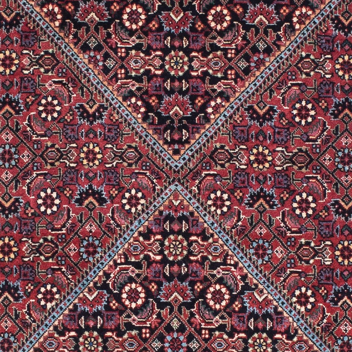 Tapis de couloir Tapis persan - Bidjar - 211 x 75 cm - bleu foncé