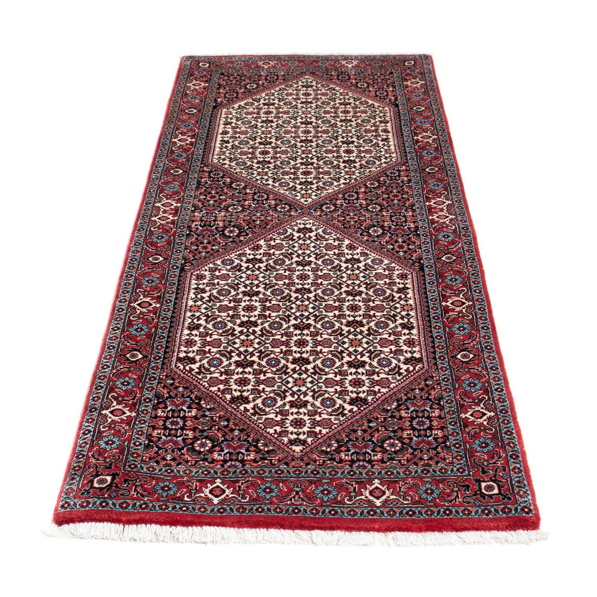 Tapis de couloir Tapis persan - Bidjar - 194 x 73 cm - rouge