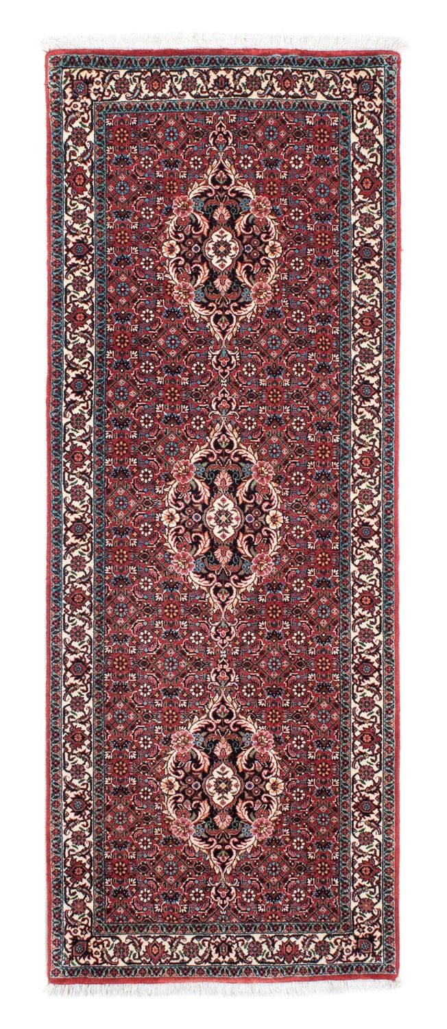 Tapis de couloir Tapis persan - Bidjar - 200 x 73 cm - rouge