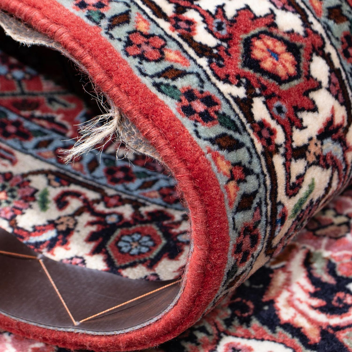 Tapis de couloir Tapis persan - Bidjar - 200 x 73 cm - rouge