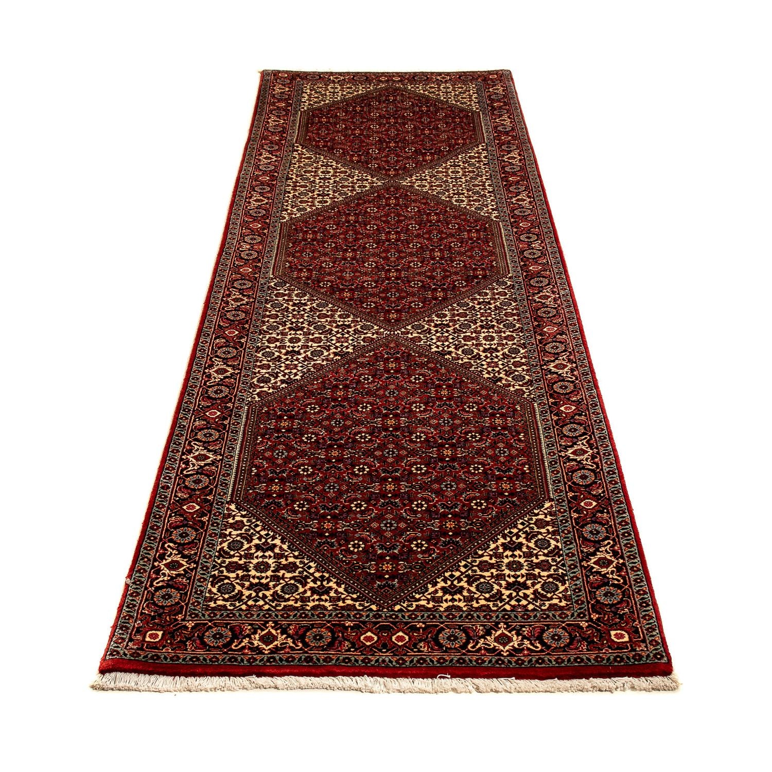 Tapis de couloir Tapis persan - Bidjar - 303 x 84 cm - multicolore