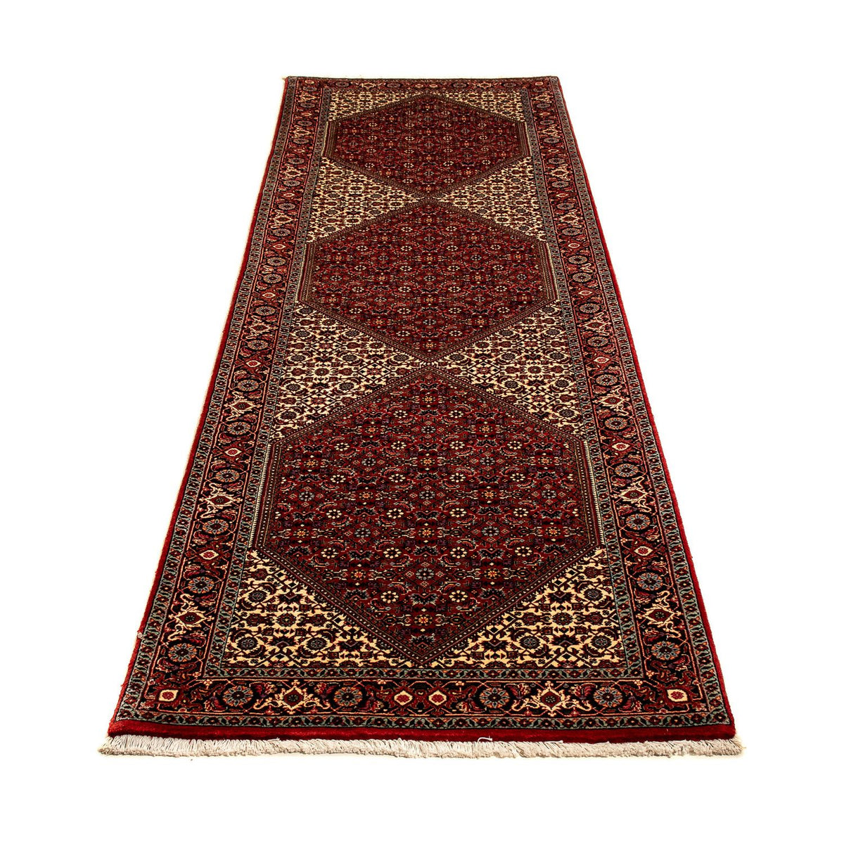 Tapis de couloir Tapis persan - Bidjar - 303 x 84 cm - multicolore