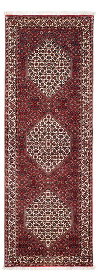 Tapis de couloir Tapis persan - Bidjar - 202 x 73 cm - rouge foncé