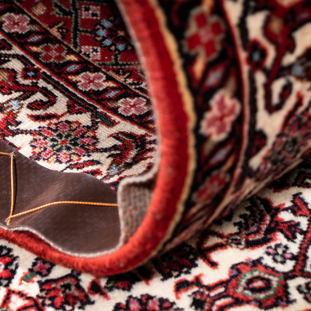 Tapis de couloir Tapis persan - Bidjar - 202 x 73 cm - rouge foncé