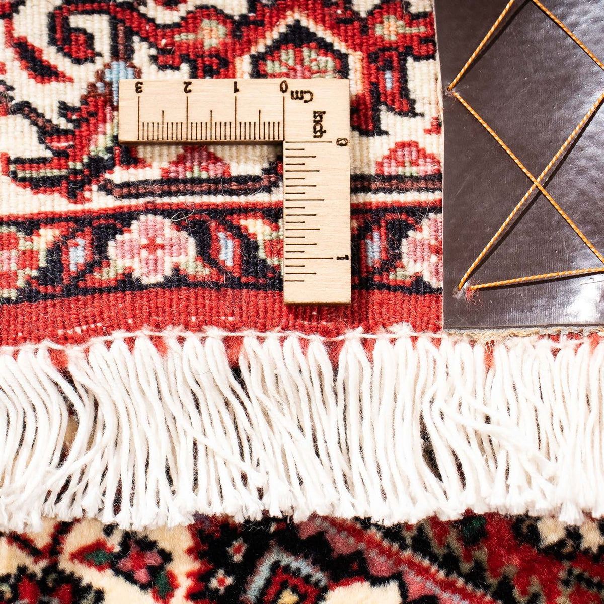 Tapis de couloir Tapis persan - Bidjar - 202 x 73 cm - rouge foncé