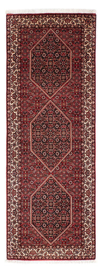 Tapis de couloir Tapis persan - Bidjar - 203 x 73 cm - rouge foncé