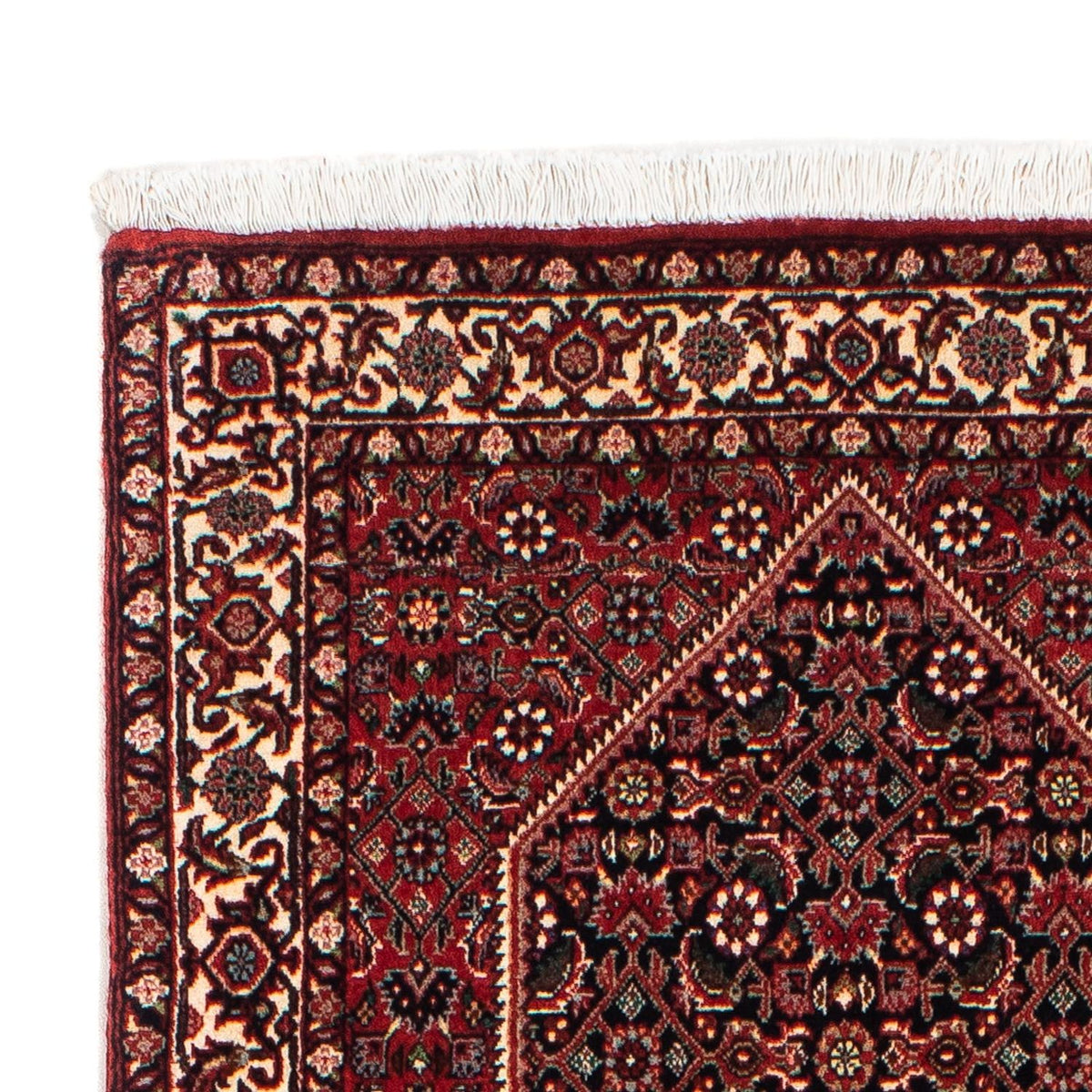 Tapis de couloir Tapis persan - Bidjar - 203 x 73 cm - rouge foncé