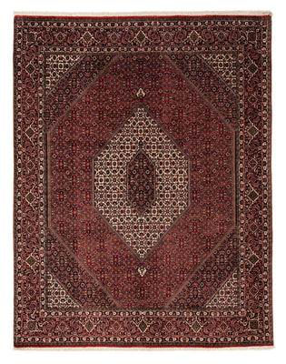 Tapis persan - Bidjar - 237 x 200 cm - rouge foncé