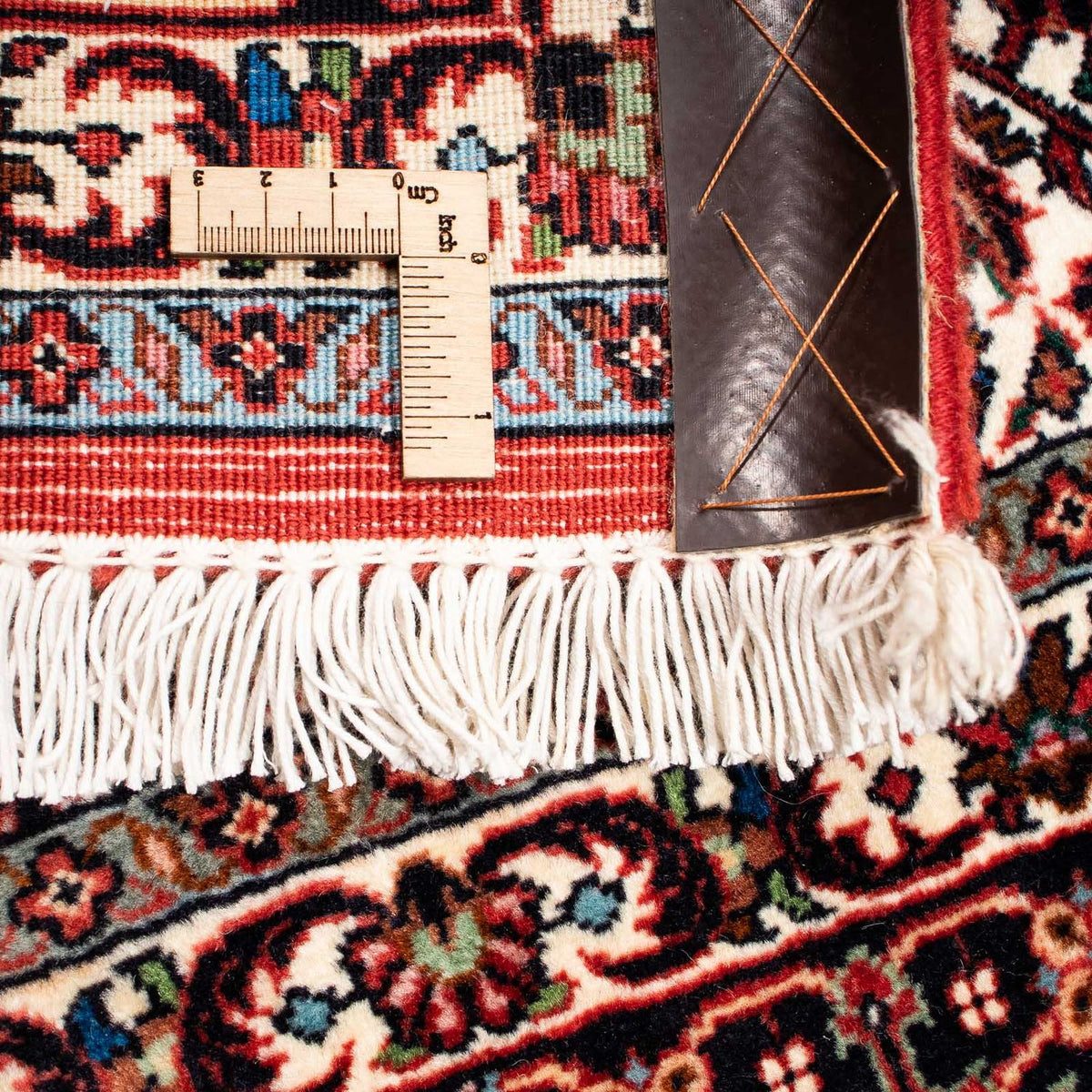 Tapis persan - Bidjar - 237 x 200 cm - rouge foncé