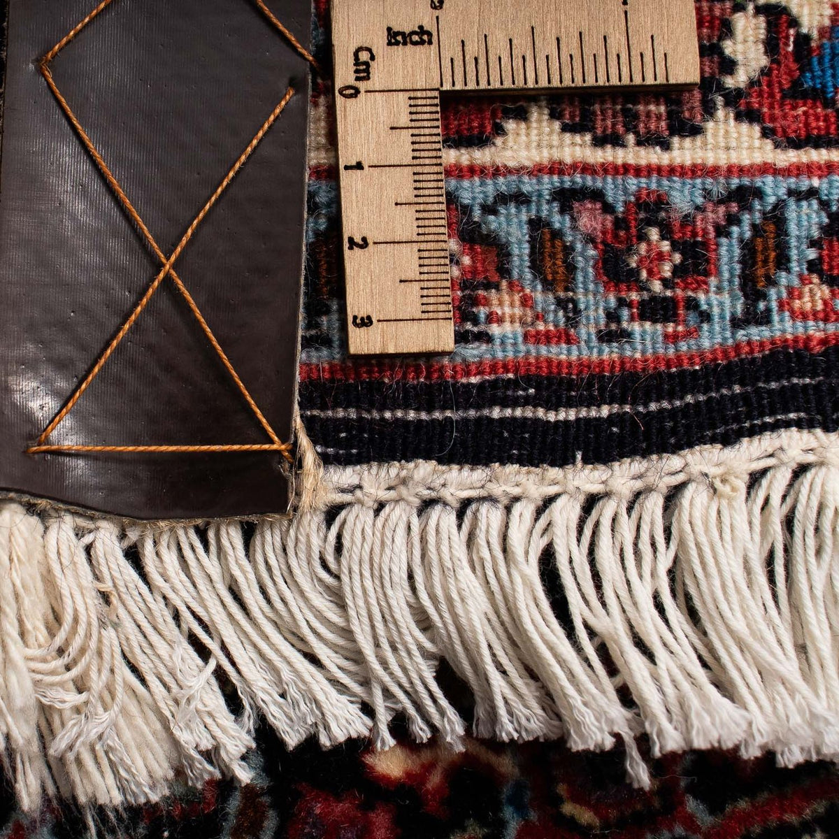 Tapis persan - Bidjar - 248 x 198 cm - rouge foncé