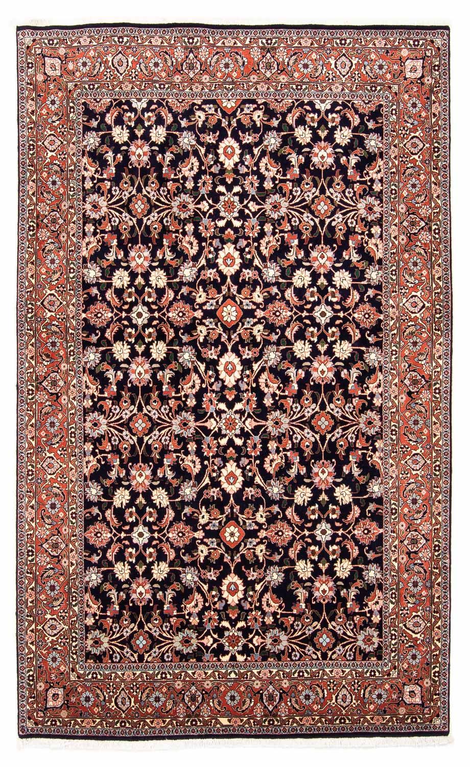 Tapis persan - Bidjar - 245 x 151 cm - bleu foncé