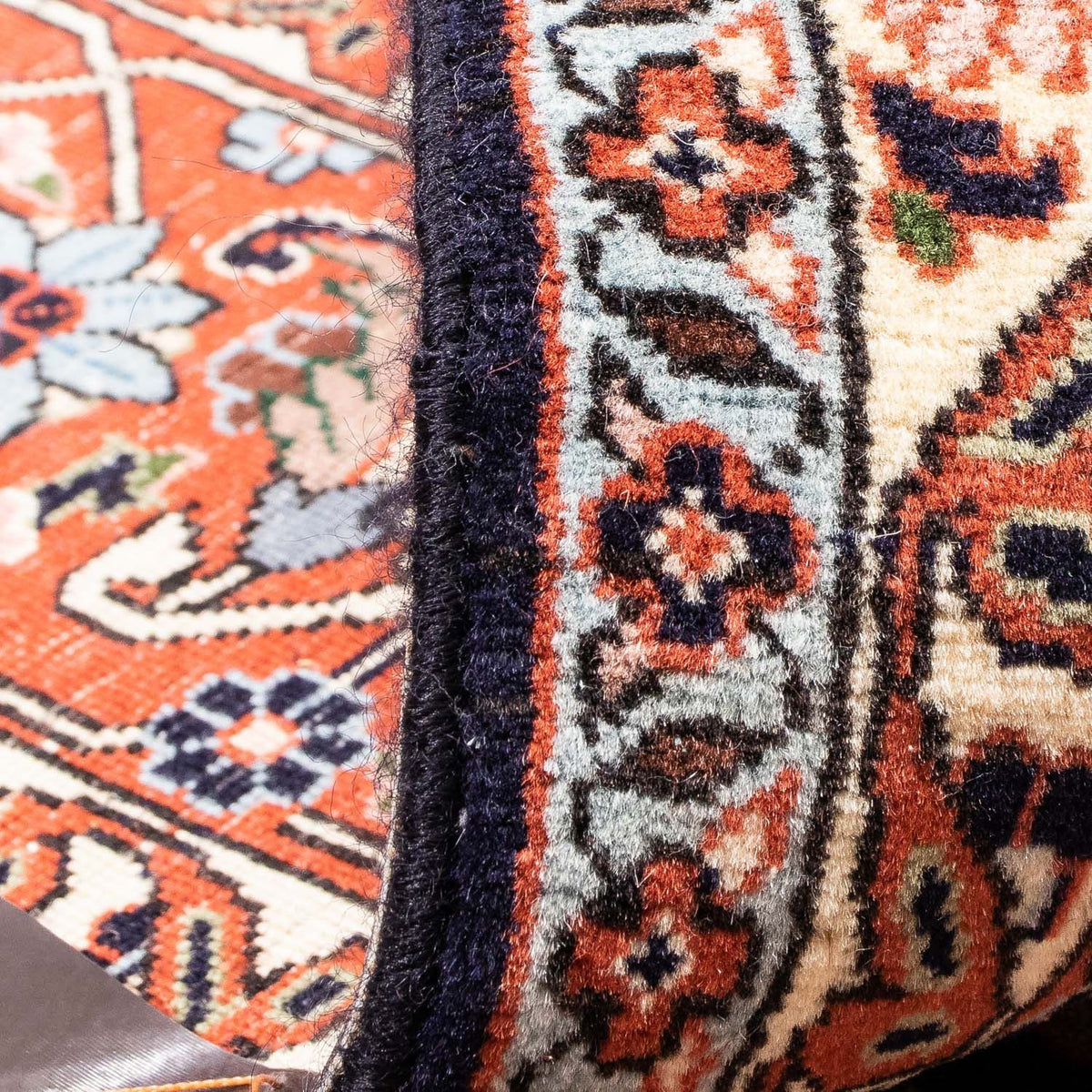 Tapis persan - Bidjar - 245 x 151 cm - bleu foncé